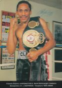 Boxing Crisanto Espana signed 8x6 inch colour promo photo. Good condition. All autographs come
