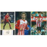 FOOTBALL of 3 x Collection. Manolo Gabiadinni Southampton Signed 12 x 8 inch football photo.