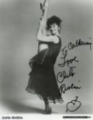 American Actress Chita Rivera signed 10 x 8 inch black and white photo. Signed in black ink.