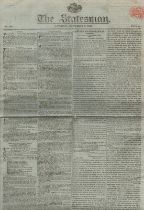 The Statesman 3 Sept 1808 original newspaper. Article the Battle or Vimiera Dispatch. No. 786 Four