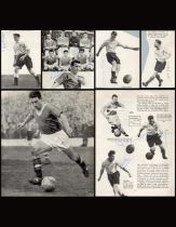 Football Legends collection 8 rare signature on magazine page cuttings includes all-time greats such