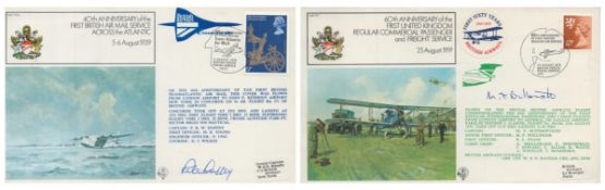 Collection 2 x FDC. Pete Duffey signed first flight cover. Plus, M Butterworth signed first flight