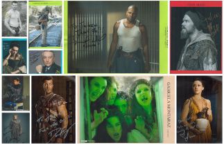 TV FILM of 10 x Collection 1 x Black and White photo plus 9 x Colour photos. Signed signatures