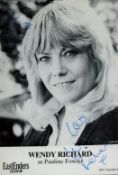 Wendy Richard signed Eastenders 6x4 inch black and white promo photo. Good condition. All autographs