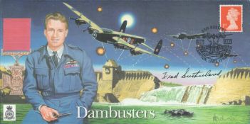 WW2 Sgt Fred Sutherland Signed Dambusters FDC. 6 of 20. British Stamp with 17 May 2000 Postmark.