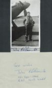 WW2 Air Commodore John L Ellacombe CB DFC and Bar BOB Pilot Signed 6 x 3. 5 inch Black and White