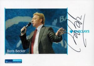 Boris Becker signed 8x6 inch colour promo photo. Good condition. All autographs come with a