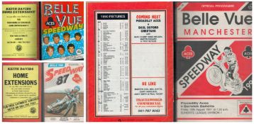 Sport Speedway. Belle Vue Speedway (Manchester) Official Programmes Collection of 19 from 1985-