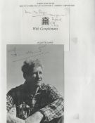 Baron John Hunt signed 7x5 inch black and white photo and House of Lords Compliments slip. Good
