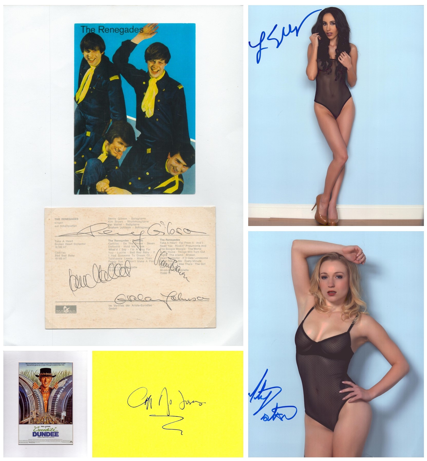 TV FILM of 5 x Collection. Model. Lane Elizabeth signed 10x8 colour glamour photograph. Model,