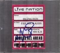 Glen Matlock signed VIP sticker from 'The Rich Kids' show in 2010 on empty CD case. Good