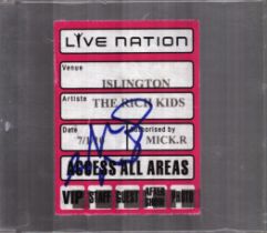 Glen Matlock signed VIP sticker from 'The Rich Kids' show in 2010 on empty CD case. Good