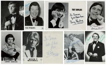TV FILM/MUSIC of 8 x Collection. Norman Wisdom signed Black and White Photo. Lonnie Donegan signed