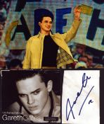 Collection of 2 Photos and a Signature of Gareth Gates, 10x6 inch approx. colour photo. Good