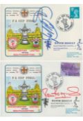 Peter Rodrigues and Mel Blyth signed Manchester United FA Cup FDC. Good condition. All autographs