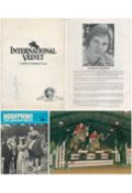 Equestrian collection includes 4 signed items David Broome signed Hoof print monthly magazine,