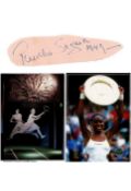 Tennis Collection 3 items two unsigned Wimbledon 6x4 postcards featuring legends Venus Williams,