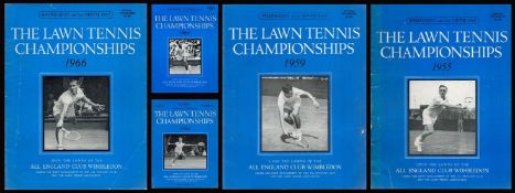 Tennis. Wimbledon Lawn Tennis Championships Collection of 5 Vintage Programmes From Matchdays.