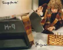 Doctor Who 8x10 photo signed by actor John Leeson as K9. Good condition. All autographs come with