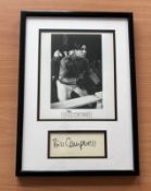 Bill Campbell signed The Rocketeer frame, 1 black and white photo and signature below. Measures 12"