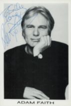 Adam Faith signed 6x4 inch black and white promo photo. Good condition. All autographs come with a