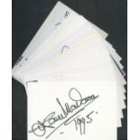 Opera/ Ballet collection 12, signed 6x4 inch white cards includes some great names such as Dame