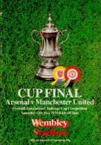 Football Arsenal v Manchester United vintage programme FA Cup Final Wembley stadium 12th May 1979.