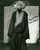 Star Wars Episode IV A New Hope 8x10 photo signed by actor David Stone who played Wioslea. Good