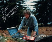 E.T the Extra Terrestrial 8x10 movie scene photo signed by actor Robert MacNaughton, who played