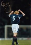 Autographed COLIN HENDRY 12 x 8 Photo : Col, depicting Scotland's COLIN HENDRY celebrating after