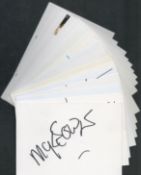 Music collection 20 signed 6x4 inch white cards includes some good name such as Marie McLaughlin,