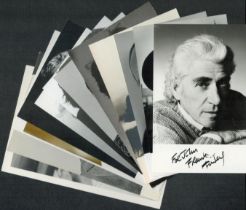 Actors - Twelve signed photos, 6x4 and smaller, some dedicated. They are James Mason, Oliver Tobias,