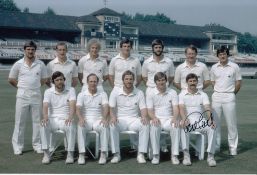 Autographed GRAHAM GOOCH 12 x 8 Photo : Col, depicting a wonderful image showing England players