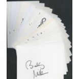 Music Collection 20 signed 6x4 inch white cards includes some great names such as Marillion, Crystal
