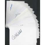 Music collection 20, signed 6x4 inch white cards includes some good names such as Sir Cameron