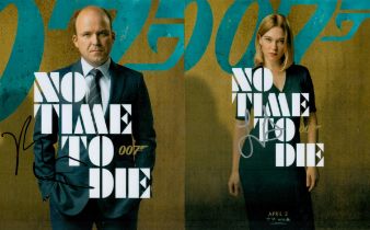 James Bond No Time to Die 2,10x8 inch colour photos signed by cast members Rory Kinnear and Lea