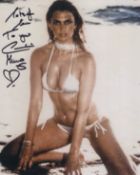 James Bond actress Caroline Munro stunning signed sexy 8x10 inch photo. Good condition. All