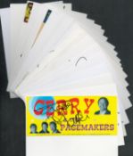 Music collection 20, signed 6x4 inch white cards includes some great names such as Gerry Marsden,