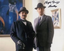 Poirot 8x10 inch Agatha Christie crime drama series photo signed by actor Hugh Fraser as Captain