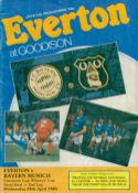 Football Everton v Bayern Munich European Cup Winners Cup Semi Final 24th April 1985 Goodison Park