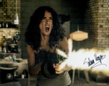 Selma Hayek, 14x11 inch action movie photo signed by actress Selma Hayek. Good condition. All