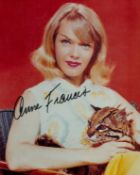 Anne Francis (1930-2011), actress. A signed 10x8 photo. She was known for her ground-breaking role