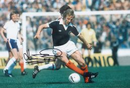 Autographed KENNY BURNS 12 x 8 Photo : Col, depicting Scotland's KENNY BURNS in full length action