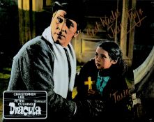 Dracula 1958 Hammer Horror movie 8x10 photo signed by child star Janina Faye. Good condition. All