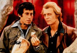 Paul Michael Glaser signed 12x8inch colour Starsky and Hutch photo. Dedicated. Good condition. All