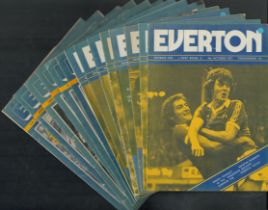 Football Everton F.C vintage programme collection 1977 /1978 season includes 14 programmes from