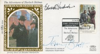 Jeremy Brett (1933-1995) and Edward Hardwicke (1932-2011). A signed The Adventures of Sherlock