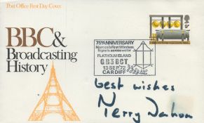 Doctor Who - a BBC and Broadcasting History FDC signed by Terry Nation (1930-1997), A Welsh