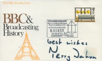 Doctor Who - a BBC and Broadcasting History FDC signed by Terry Nation (1930-1997), A Welsh