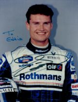 David Coulthard signed 8x6 inch colour photo pictured during his time with Williams in Formula One